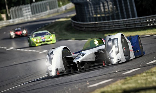 Foto van racewagens op circuit