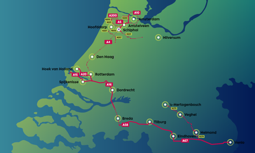 Foto kaart Nederland over CTC-trajecten Rotterdam naar Venlo.png