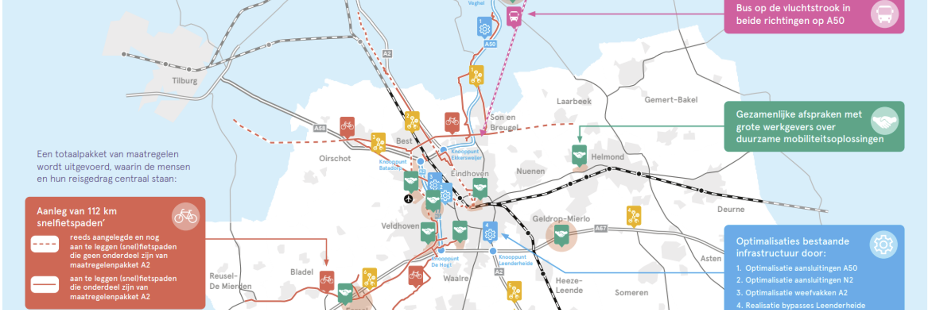 Kaart A2 Randweg Eindhoven Kortetermijnmaatregelenpakket En Planning